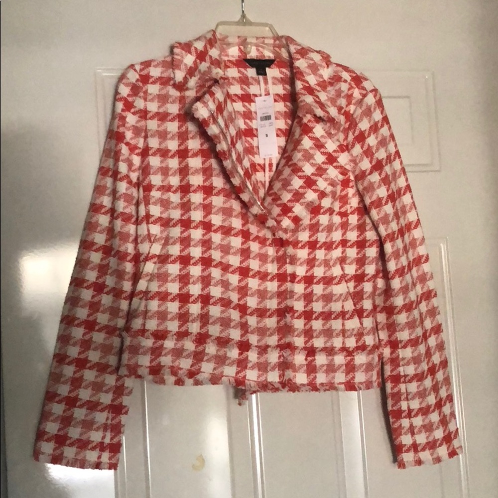 Ann Taylor Zipper Tweed Jacket